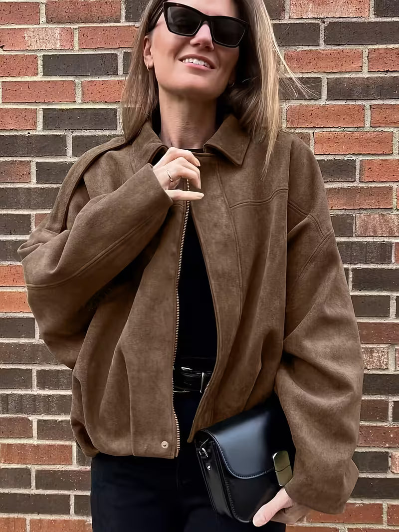 Oversized Cropped Casual Jacket