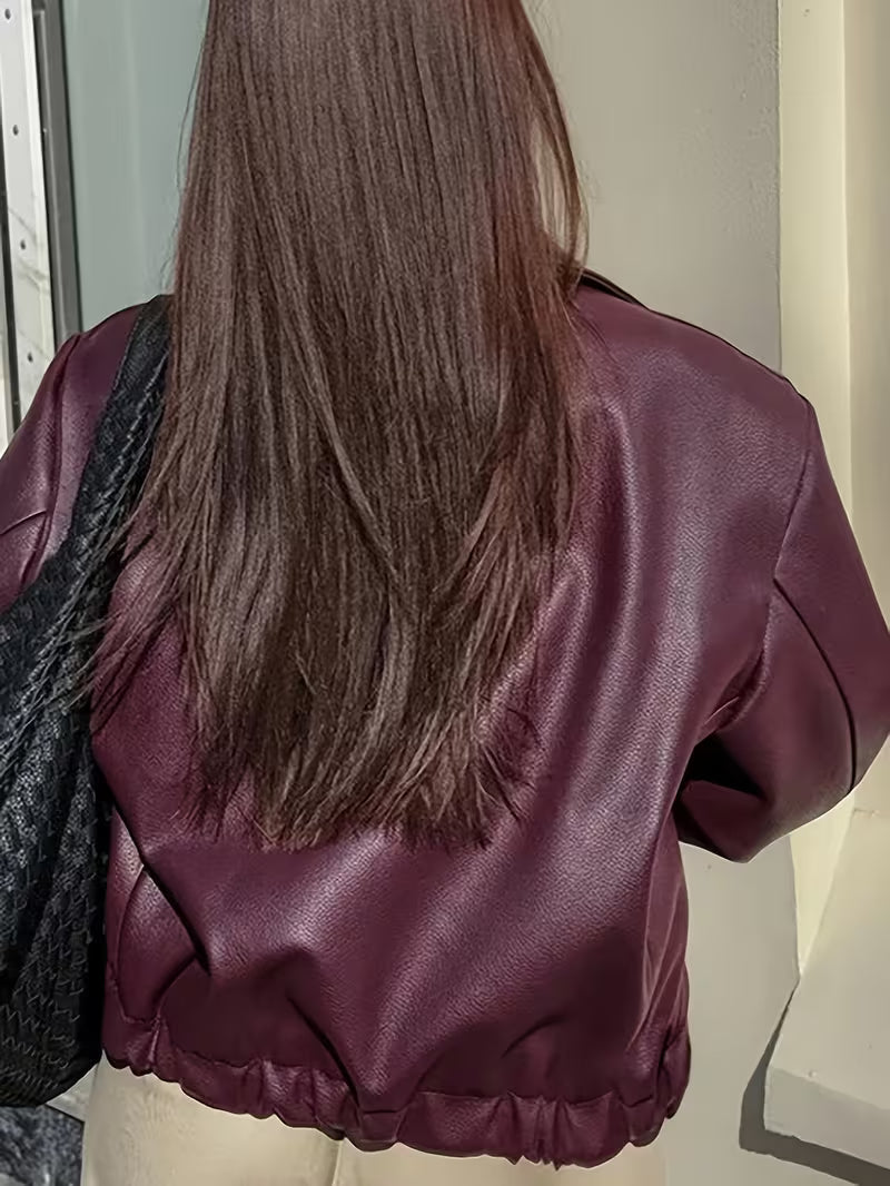 Classic Carmine Moto Jacket