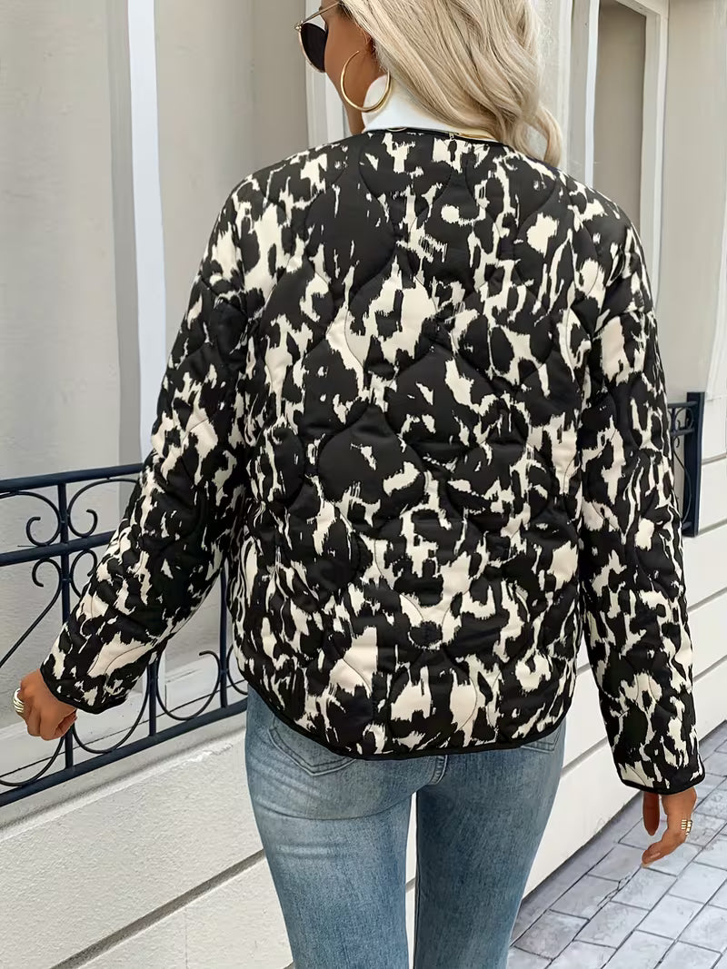 Vintage Leopard Quilted Jacket