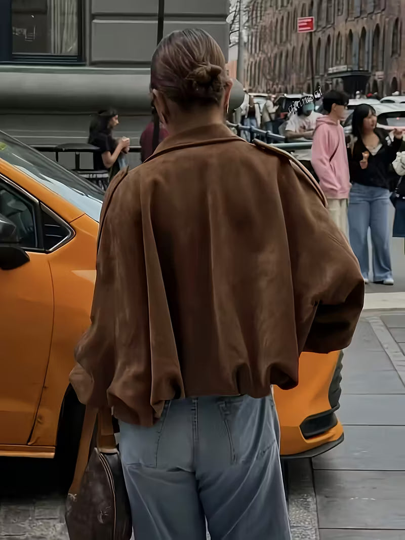 Oversized Cropped Casual Jacket