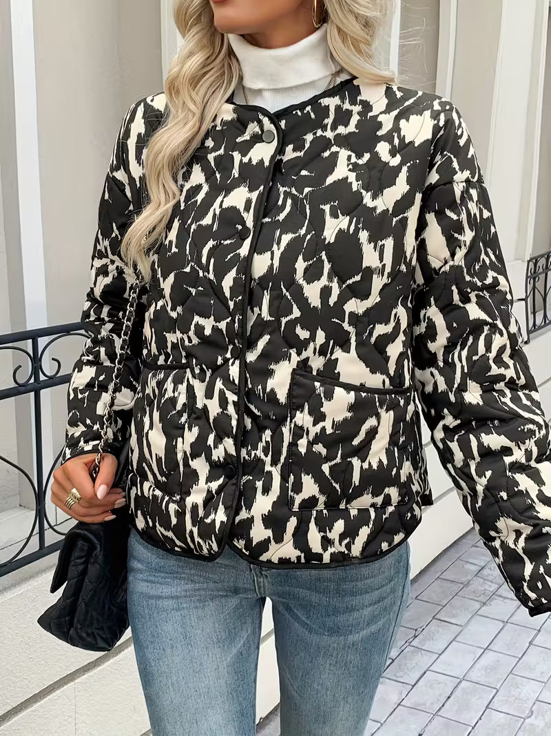 Vintage Leopard Quilted Jacket