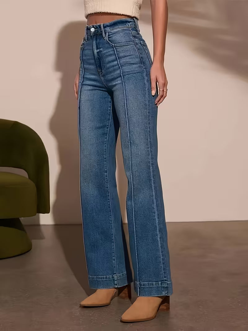 Vintage High-Rise Flared Stretch Jeans